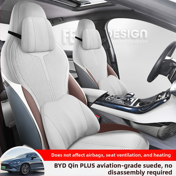 Semišový poťah na sedadlo BYD Qin Plus – 4 sezóny, priedušný, prispôsobiteľný