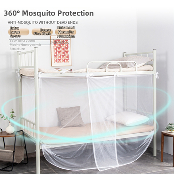 Sieť proti komárom pre študentskú izbu, skladacia sieť, dvojdverová, bez montáže, polyesterová látka