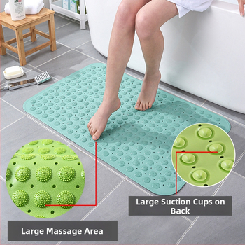 Protiskluzová podložka do kúpeľne, PVC, štvorcový tvar, kúpeľňa, moderný minimalistický štýl, umývateľná