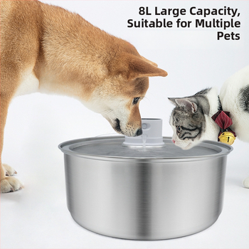 Chytrá fontána na vodu pre domáce zvieratá – nerezová oceľ, automatický senzor, odnímateľná, pre psy a mačky – model 801