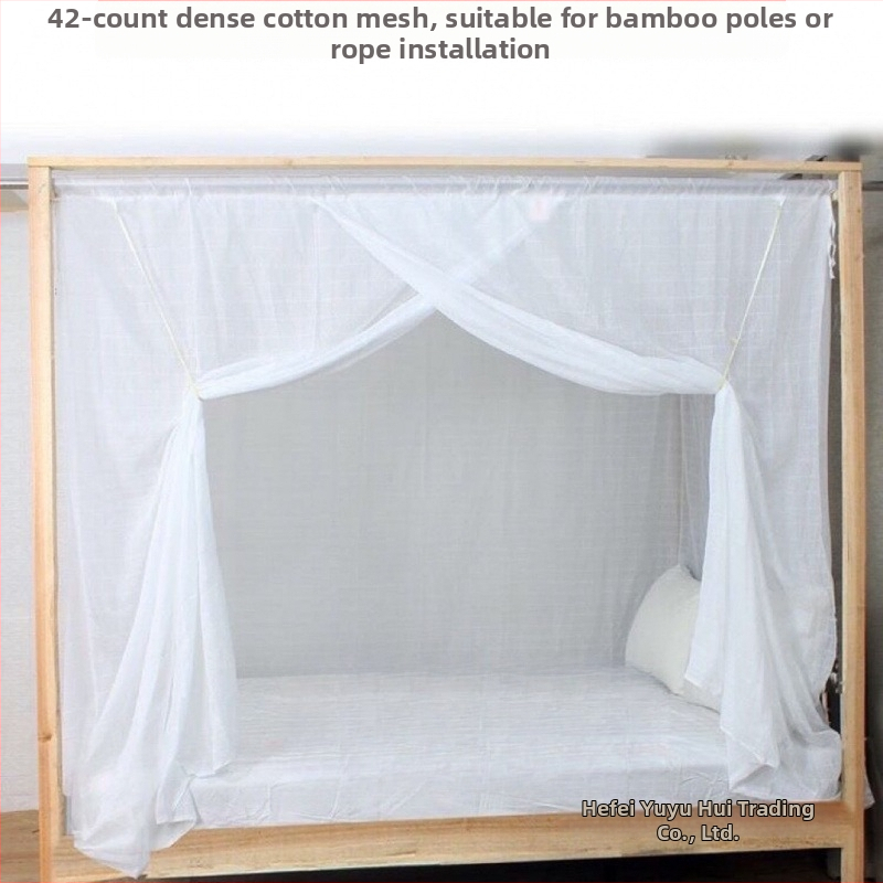 Sieť proti komárom na posteli, s jednými dverami, z nehrdzavejúcej ocele, nosná rúra z nehrdzavejúcej ocele, montáž potrebná