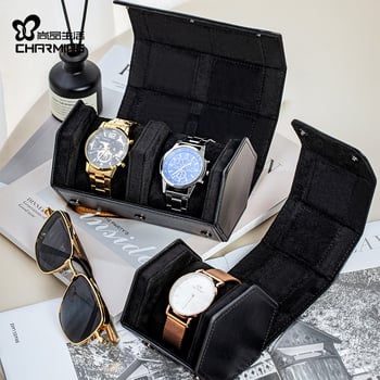 Odinė laikrodžių dėžutė, unisex, Europos ir Amerikos stilius, nešiojama kelionėms, CASEGRACE/Kasege, modeliai sp01369/sp01370