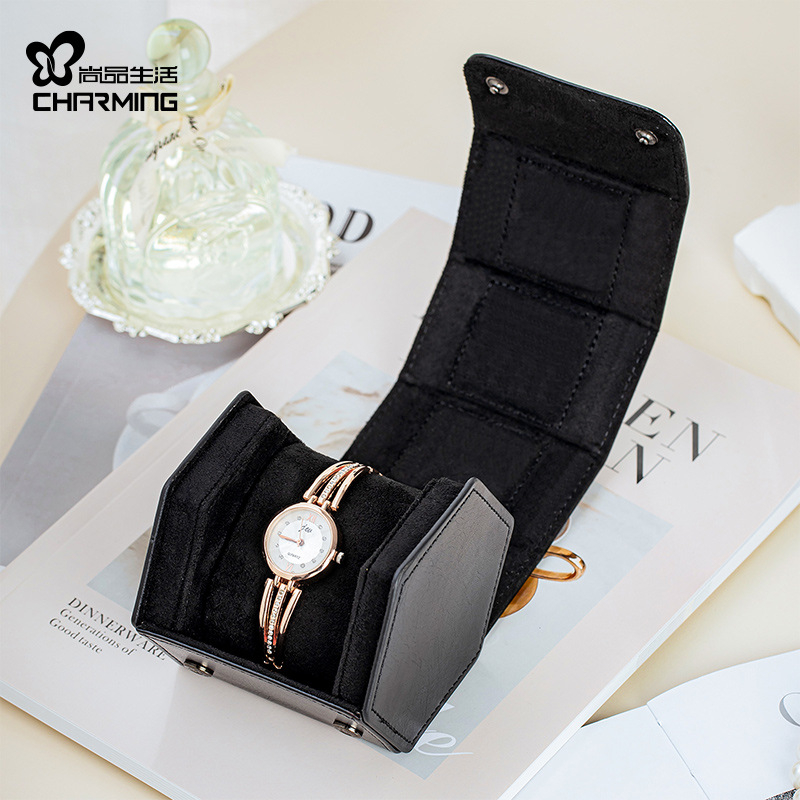 Odinė laikrodžių dėžutė, unisex, Europos ir Amerikos stilius, nešiojama kelionėms, CASEGRACE/Kasege, modeliai sp01369/sp01370