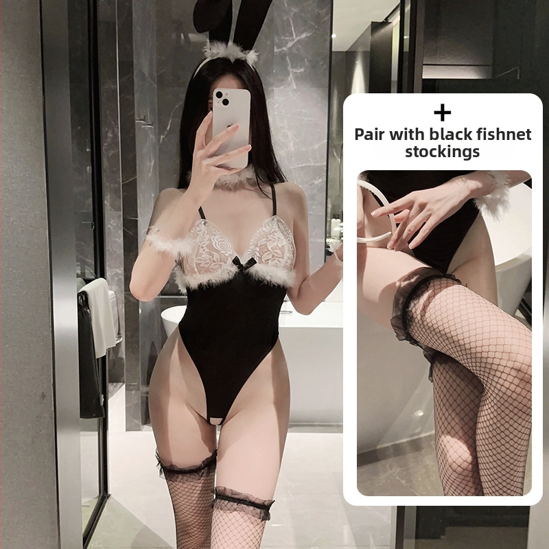 Kostým bunny girl cosplay, priehľadný, polyester, obsah látky 80-90%