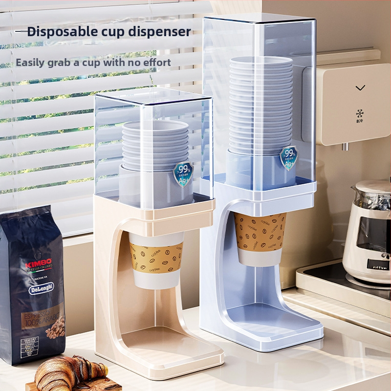 Jednorazový organizér na poháre, nástenný bez vŕtania, plastový držiak na poháre, 1 vrstva, do obývačky