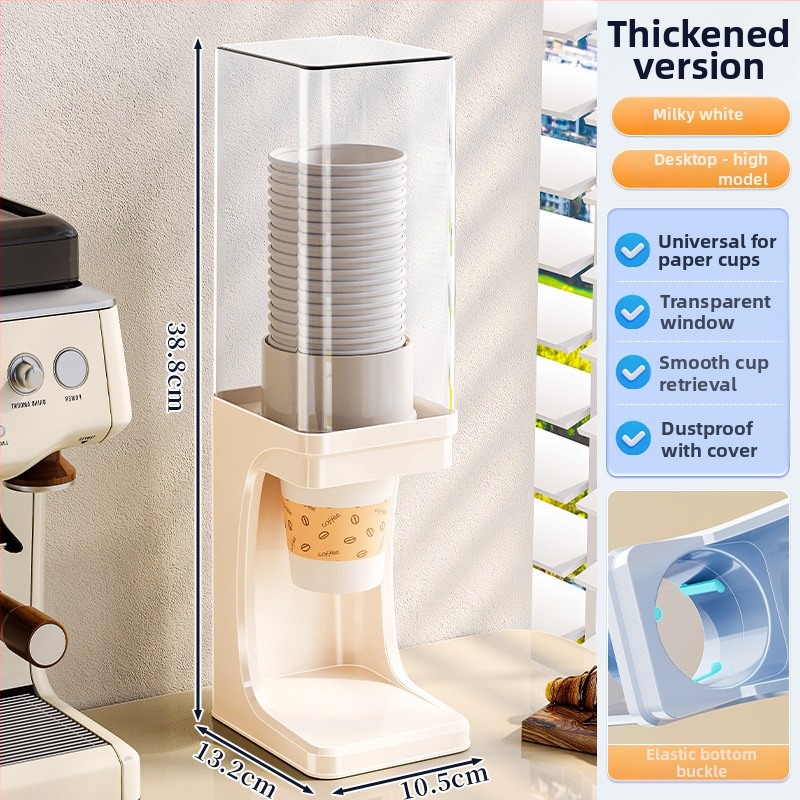 Jednorazový organizér na poháre, nástenný bez vŕtania, plastový držiak na poháre, 1 vrstva, do obývačky