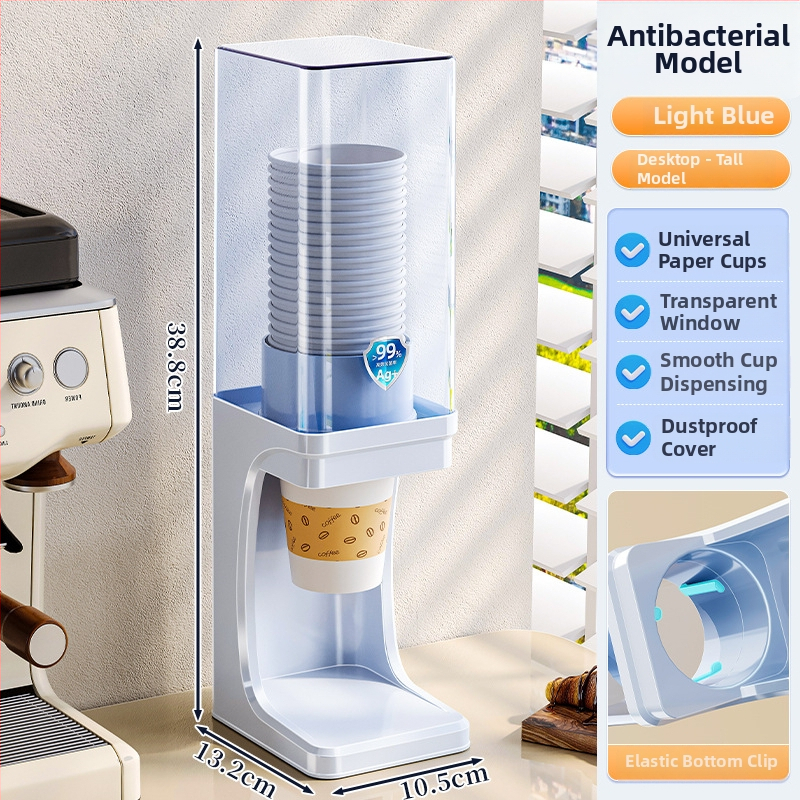 Jednorazový organizér na poháre, nástenný bez vŕtania, plastový držiak na poháre, 1 vrstva, do obývačky