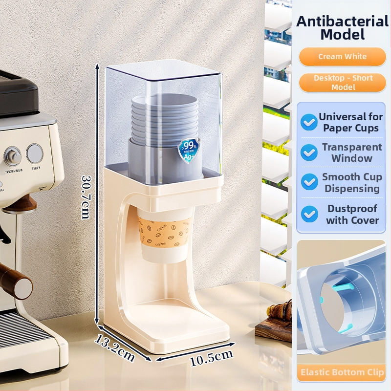 Jednorazový organizér na poháre, nástenný bez vŕtania, plastový držiak na poháre, 1 vrstva, do obývačky