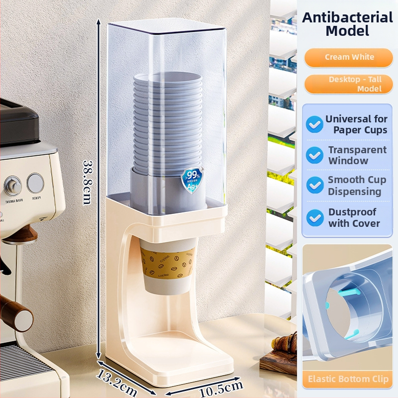 Jednorazový organizér na poháre, nástenný bez vŕtania, plastový držiak na poháre, 1 vrstva, do obývačky