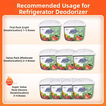 YOPENG Box na deodoráciu chladničky s aktívnym uhlím a čajovými polyfenolmi, dvojfarebný dizajn, svieži parfum, 120 g