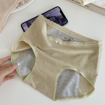 SANWYMEN bezšvové menštruačné nohavičky pre ženy, stredný pás, priedušné; hlavný materiál 85% regenerovanej celulózovej vlákniny, klínová výstelka 95% regenerovanej celulózovej vlakniny; jednofarebné, fyziologické nohavičky; kód K3669