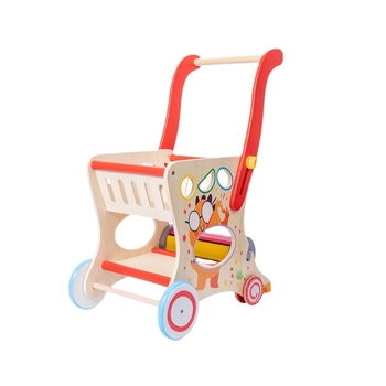 Drevené ťahacie chodítko pre deti – Xinnan Wood; materiál: drevo; vek 4–6 rokov; video návod k dispozícii