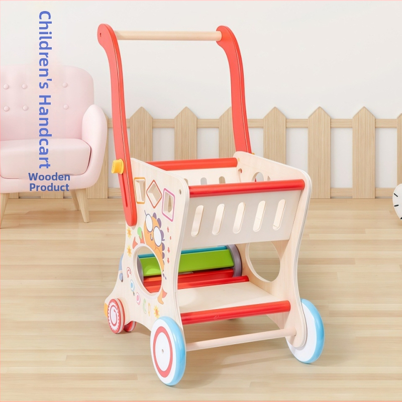 Drevené ťahacie chodítko pre deti – Xinnan Wood; materiál: drevo; vek 4–6 rokov; video návod k dispozícii