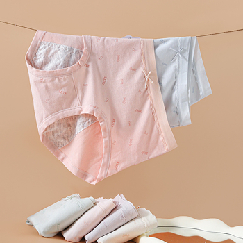 Dievčenské menštruačné nohavičky, priedušné, antibakteriálne a proti úniku, bavlnené s modalnou podšívkou