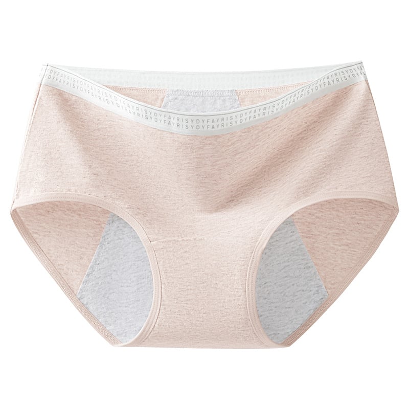 Ženské nohavičky na obdobie z bavlny, antibakteriálne, stredná výška pásu, predĺžený rozkrok, proti úniku po stranách, priedušné