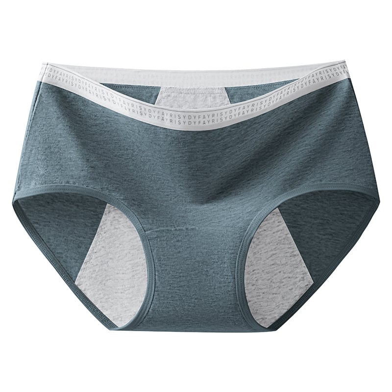 Ženské nohavičky na obdobie z bavlny, antibakteriálne, stredná výška pásu, predĺžený rozkrok, proti úniku po stranách, priedušné