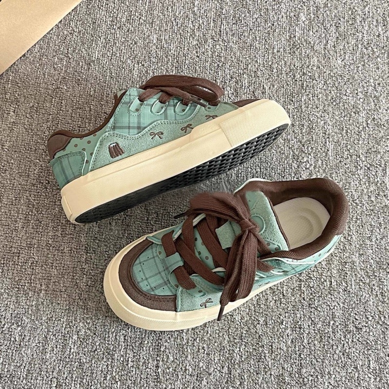 Dámske retro casual mokasíny, 3-5 cm Päta, PU vrchný materiál, gumová podrážka, šnurovanie, okrúhla špička