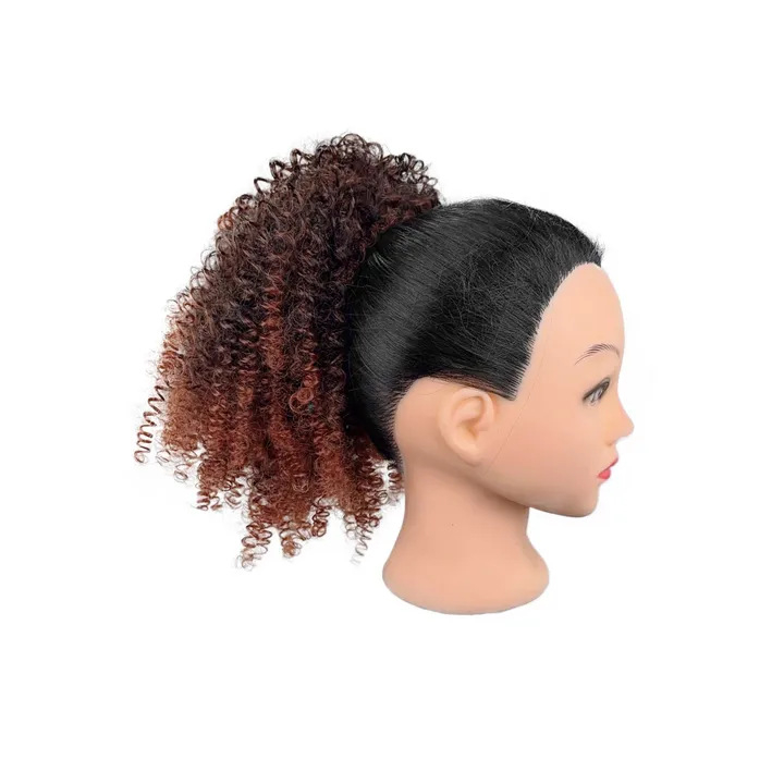 Parochňa s copom, krátke nadýchané kučery, tepelne odolné vlákna, značka Youming