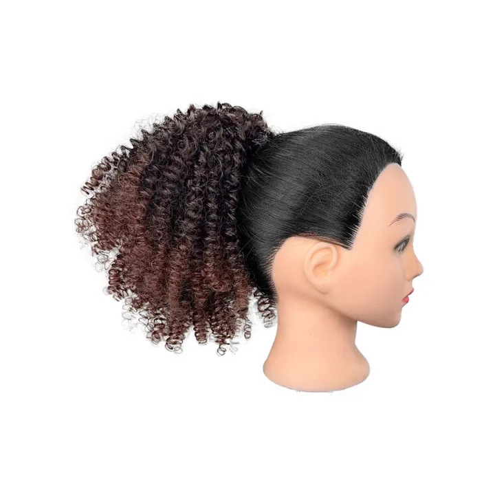 Parochňa s copom, krátke nadýchané kučery, tepelne odolné vlákna, značka Youming