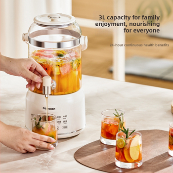 Zemkon Zdravý čajový hrniec s telesom z borosilikátového skla, 3 L, 800 W, 220 V, digitálny termostat, dotykové ovládanie, model RC-Z830D35