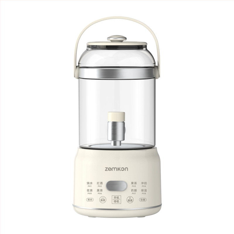 Zemkon Veselības tējas pot ar augstas kvalitātes borosilikāta stikla korpusu, 3 L, 800 W, 220 V, digitālais termostats, skārienjūtīgs vadības, modelis RC-Z830D35