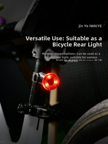 Crooked Wild LED zadné svetlo pre bicykel s hliníkovým puzdrom – varovné svetlo na nočné jazdy, vhodné pre horské bicykle