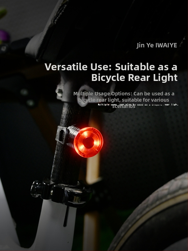 Crooked Wild LED zadné svetlo pre bicykel s hliníkovým puzdrom – varovné svetlo na nočné jazdy, vhodné pre horské bicykle