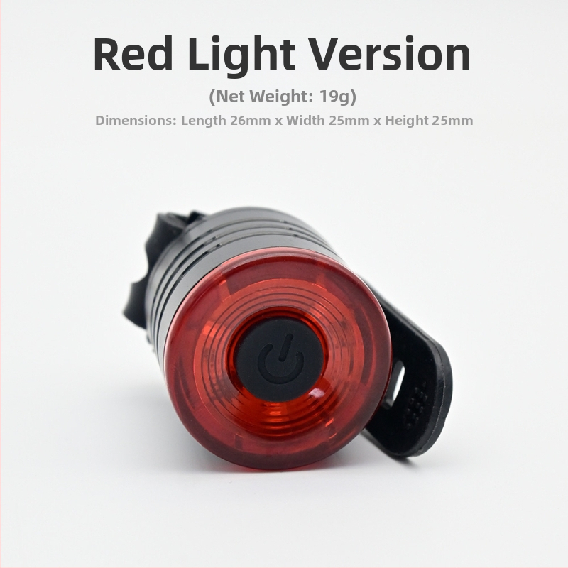 Crooked Wild LED zadné svetlo pre bicykel s hliníkovým puzdrom – varovné svetlo na nočné jazdy, vhodné pre horské bicykle