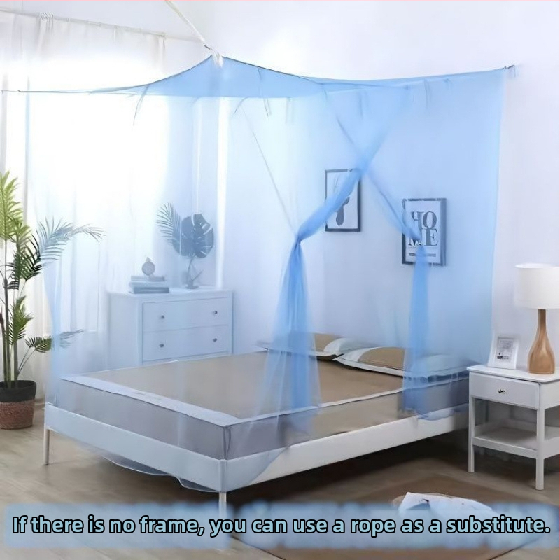 Posteľová sieť proti komárom – skladacia, s jednými dverami, materiál: železo, rám: sklolaminátové trubky, moderný minimalistický štýl