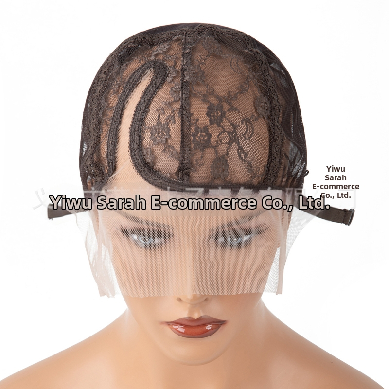 Čipkovaná pokrývka na parochňu s T-tvarovaným sieťovým krytom, nastaviteľná spona, elastické nastavenie veľkosti, príslušenstvo k parochni, čistý obsah 12