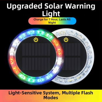LED zadné svetlo nákladného auta so solárnym blikaním, anti-tailgating, silné magnetické uchytenie, 12-24V