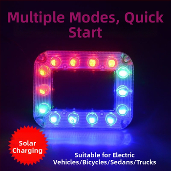 LED zadné svetlo nákladného auta so solárnym blikaním, anti-tailgating, silné magnetické uchytenie, 12-24V