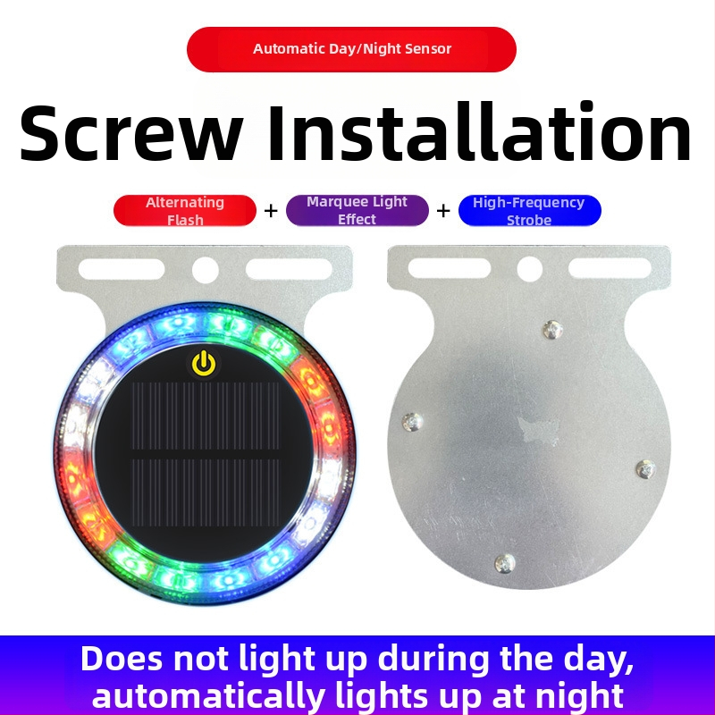 LED zadné svetlo nákladného auta so solárnym blikaním, anti-tailgating, silné magnetické uchytenie, 12-24V