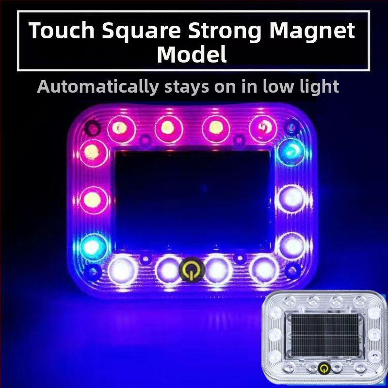 LED zadné svetlo nákladného auta so solárnym blikaním, anti-tailgating, silné magnetické uchytenie, 12-24V