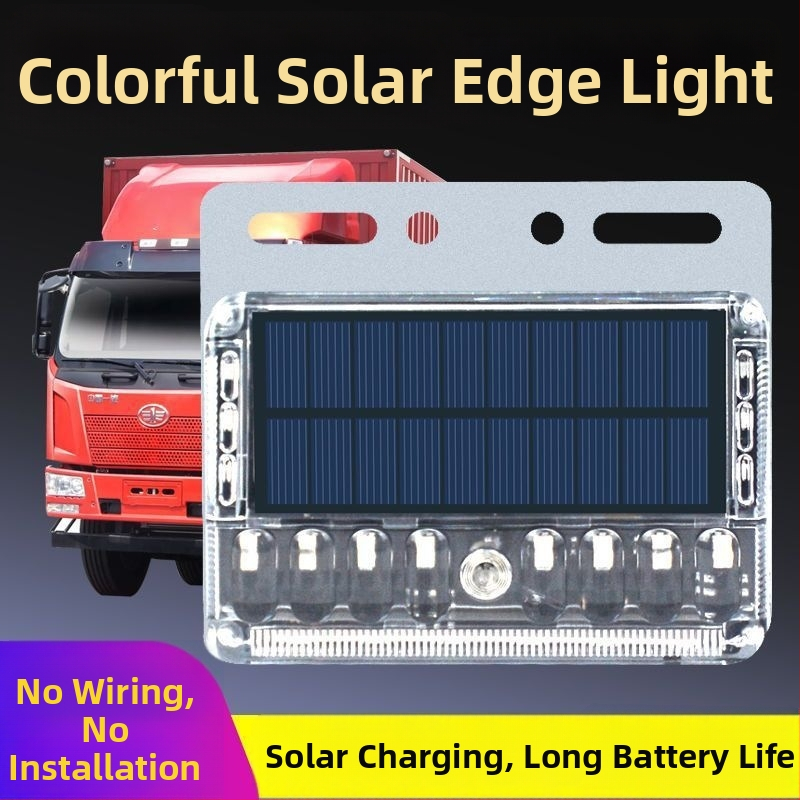 LED zadné svetlo nákladného auta so solárnym blikaním, anti-tailgating, silné magnetické uchytenie, 12-24V