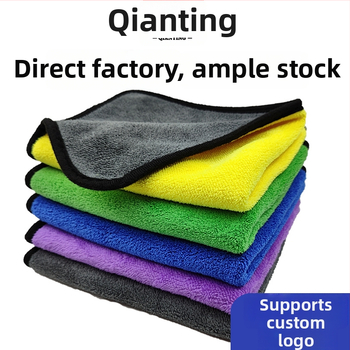 Viacúčelová utierka z coral fleece na umývanie auta, 40 g, česaná priadza, obšité okraje, možnosť potlače loga