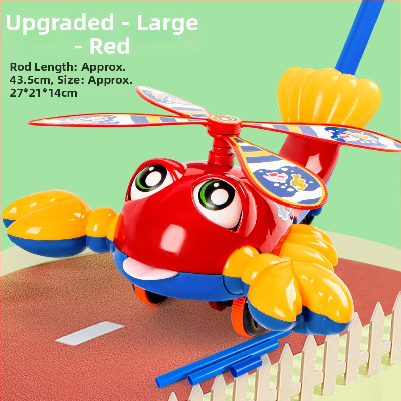 Kūdikių vaikščiojimo treniruoklis su vienguba rankena – plastikinė lavinimo lazda, neslystanti, 0-3 metų