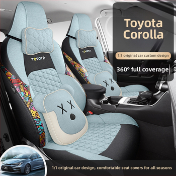 Plný poťah na sedadlo pre Toyota Lei Ling (2019–2022), štyri ročné obdobia, priedušná konopná tkanina, Xinmengde