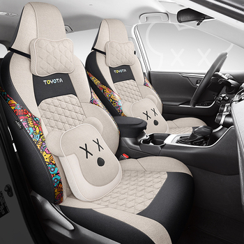 Plný poťah na sedadlo pre Toyota Lei Ling (2019–2022), štyri ročné obdobia, priedušná konopná tkanina, Xinmengde