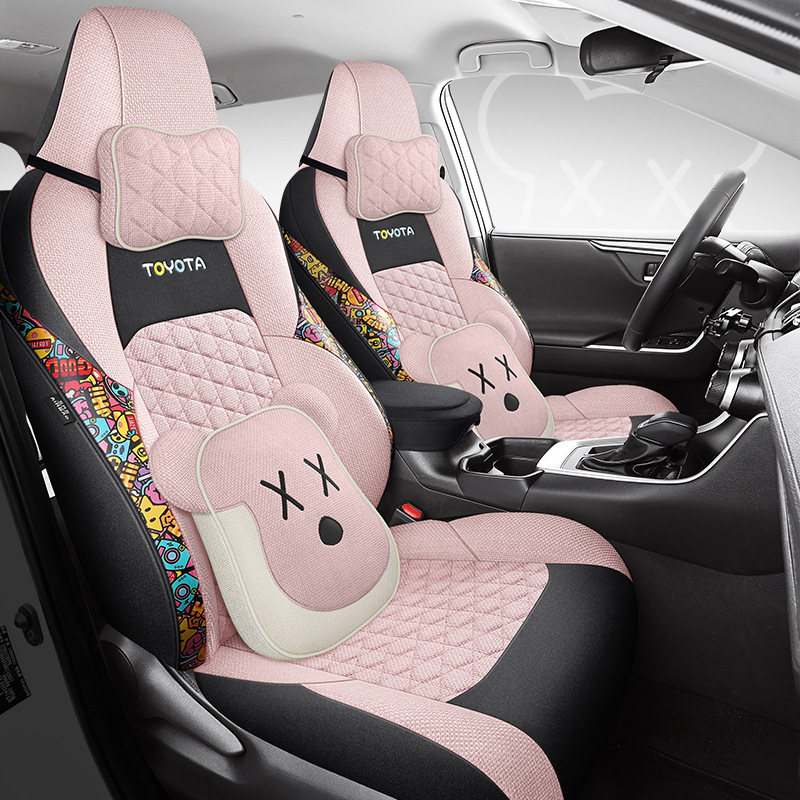 Plný poťah na sedadlo pre Toyota Lei Ling (2019–2022), štyri ročné obdobia, priedušná konopná tkanina, Xinmengde