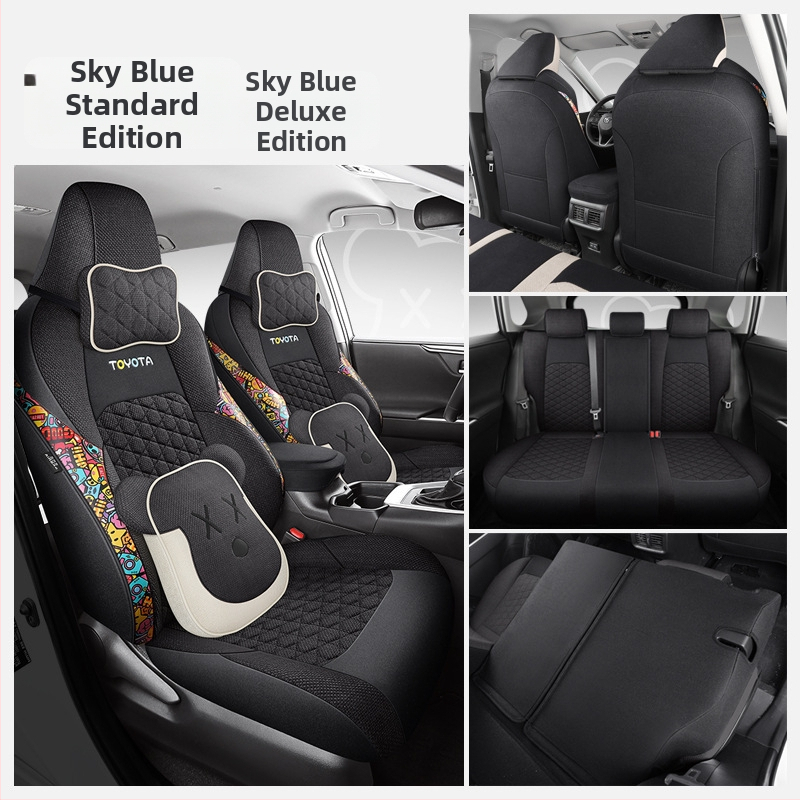 Plný poťah na sedadlo pre Toyota Lei Ling (2019–2022), štyri ročné obdobia, priedušná konopná tkanina, Xinmengde