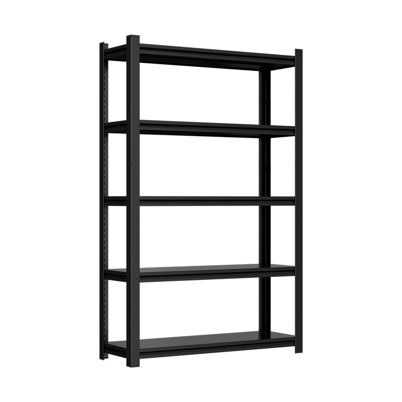 Domáci úložný regál z uhlíkovej ocele, 7-poschodový, podlahový, pohyblivý, s 2 krabičkami