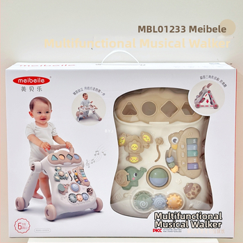 Detské chodítko s proti prevráteniu pre deti 0–3 rokov — plastová vzdelávacia hračka podporujúca koordináciu ruky a oka a interakciu rodič-dieťa