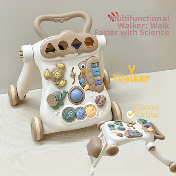 Detské chodítko s proti prevráteniu pre deti 0–3 rokov — plastová vzdelávacia hračka podporujúca koordináciu ruky a oka a interakciu rodič-dieťa