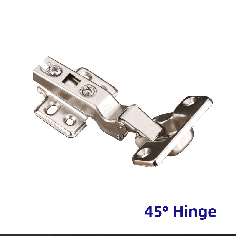 Spintelės durų vyrius su specialiu kampu, modelis LRH30/45/90, šaltai valcuota plienas, blizgi nikelio danga, Longrun