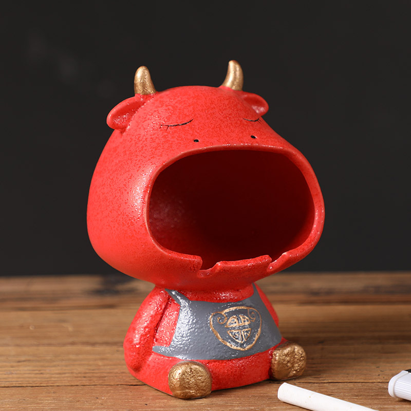 Keramický popolník s mačkou z karikatúry – vetru odolný, s tlačou loga, na dekoráciu a skladovanie, zbierka