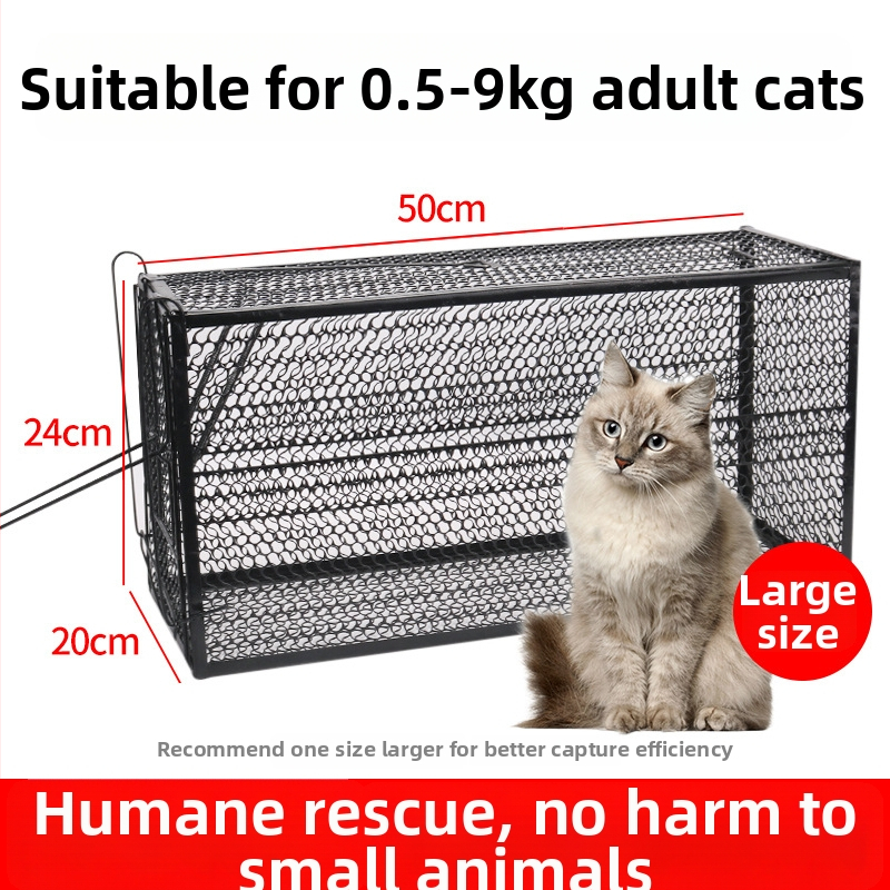 Power catch Automatinė kačių gaudyklė narvas — skirta didelių graužikų gaudymui, gyvūnų gelbėjimo narvas namų ir benamiams katėms, netoksiška tvirta konstrukcija