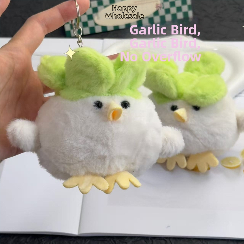Garlic Bird plüüs mänguasja - loomamudel, plüüs materjal, täidis PP puuvill, kohandamine proovide järgi, pakend võrgukotis