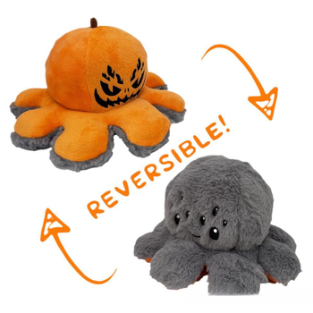 Plyšová hračka pre bábätká 0–3 roky: obojstranná tekvica-chobotnica, super jemný krátky plyš, výplň z plyšu, balená v farebnej krabici