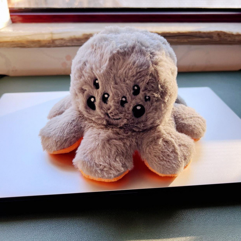 Plyšová hračka pre bábätká 0–3 roky: obojstranná tekvica-chobotnica, super jemný krátky plyš, výplň z plyšu, balená v farebnej krabici